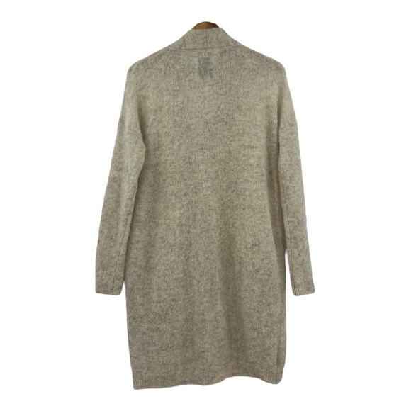 Part Two Alpaca Blend Long Button Costal Cardigan Cream/ Beige SZ L - Picture 2 of 6